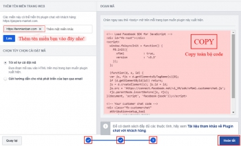 Nhúng chat Facebook Messenger vào web